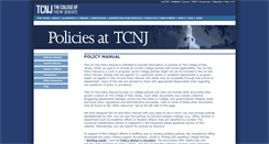 Desktop Screenshot of policies.tcnj.edu