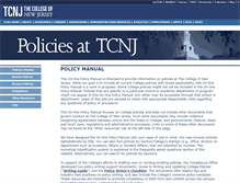 Tablet Screenshot of policies.tcnj.edu